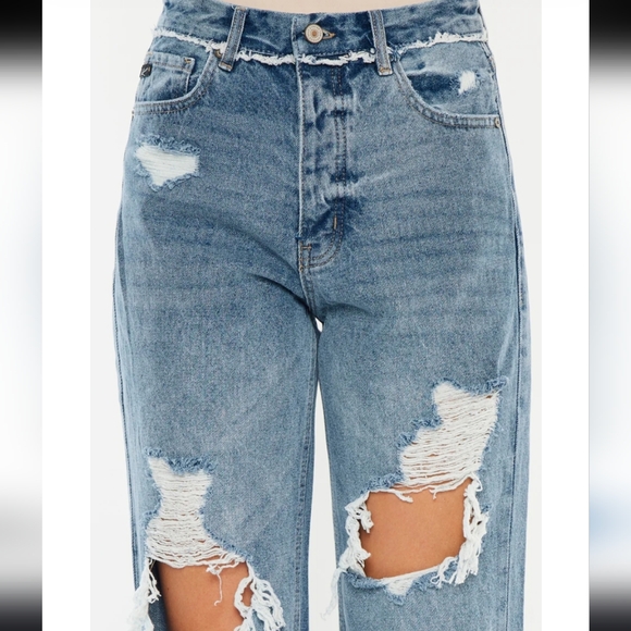 Kancan Sylvie Ultra High Rise 90's Boyfriend Jeans Size- 7/27 - Picture 6 of 9